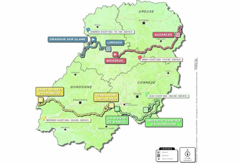 Tour du Limousin 2024. Parcours détaillé