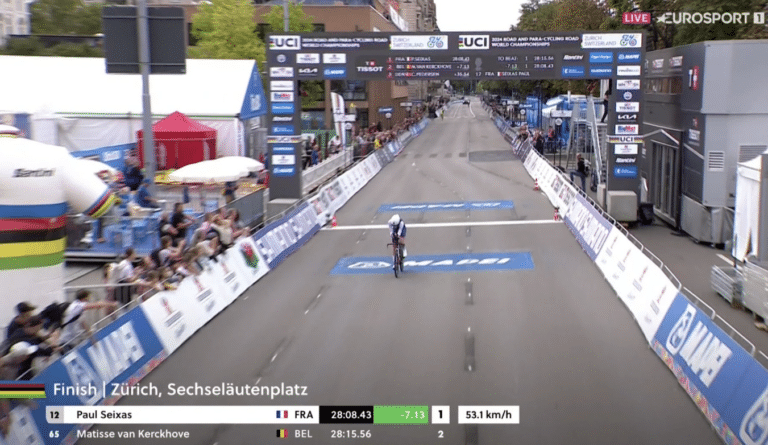 Championnats du Monde 2024 : Paul Seixas champion du monde juniors du contre-la-montre devant Jasper Schoofs