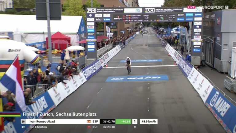 Championnats du monde 2024 : Ivan Romeo (Espagne) sacré sur le contre-la-montre espoirs