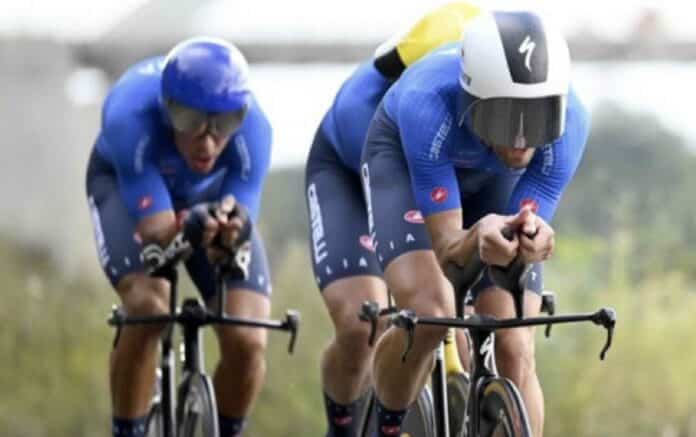 Cyclisme l'Italie sacrée championne d'Europe du relais mixte contre la montre