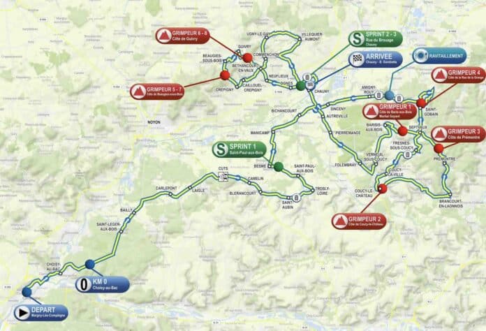 Paris Chauny 2024 parcours détaillé