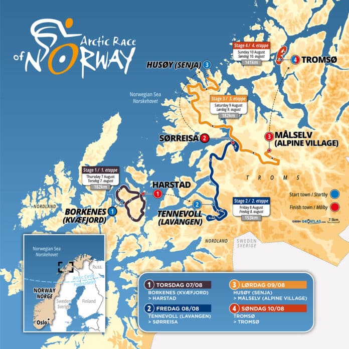 arctic race of norway 2025 le parcours dévoilé