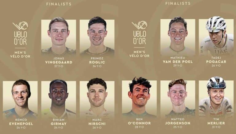 Vélo d’Or 2024 : Les nominés hommes