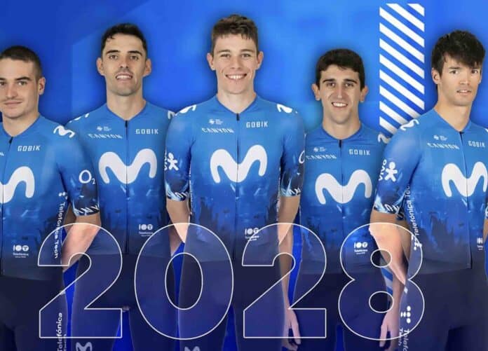 Movistar Team cinq jeunes talents prolongent jusqu'en 2028