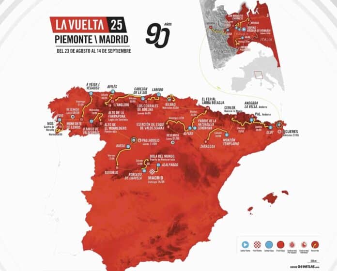 Carte Tour d'Espagne 2025 découvrez le parcours détaillé de la 80e édition étape par étape