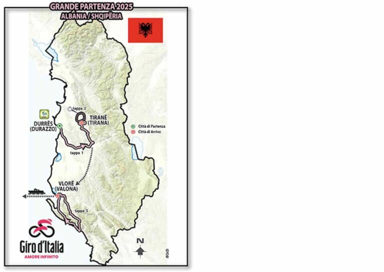Giro 2025 : L’Albanie donne le coup d’envoi de la 108e édition