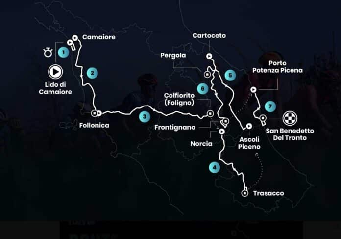 Tirreno Adriatico 2025 le parcours dévoilé