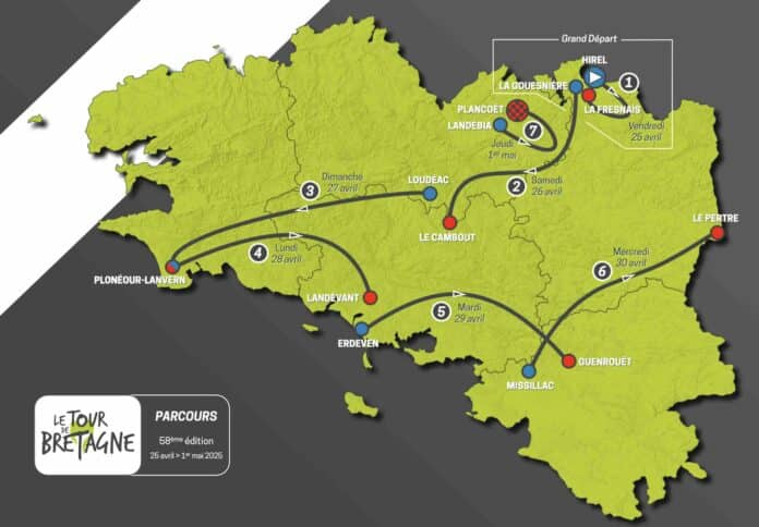 Tour de Bretagne 2025 le parcours dévoilé