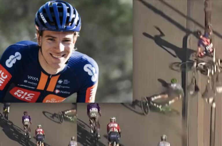 Nils Eekhoff victime d’une lourde chute au AlUla Tour : Fracture de la mâchoire et dent cassée