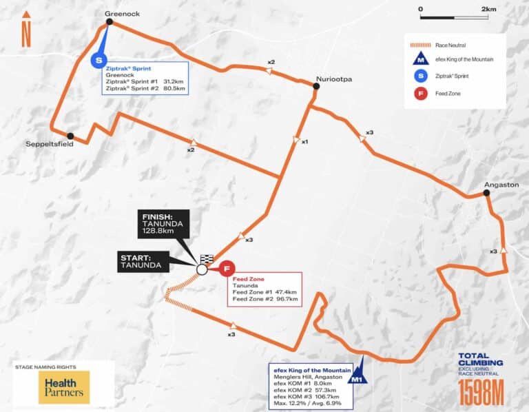 Tour Down Under 2025 – Etape 2 : Menglers Hill promet une étape explosive