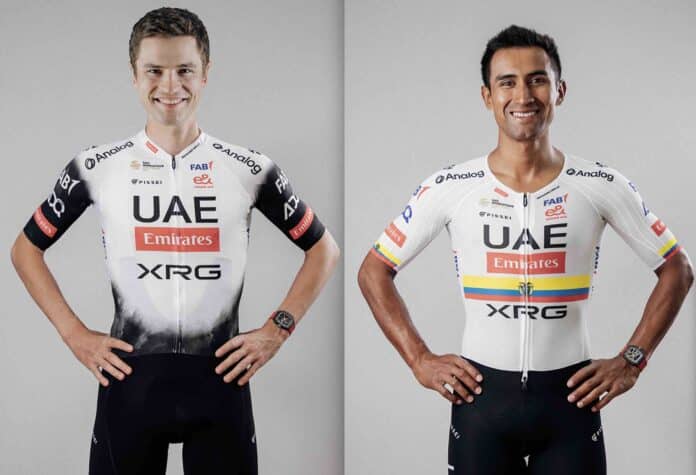 UAE Team Emirates XRG au Tour Down Under avec Jay Vine et Jhonatan Narvaez