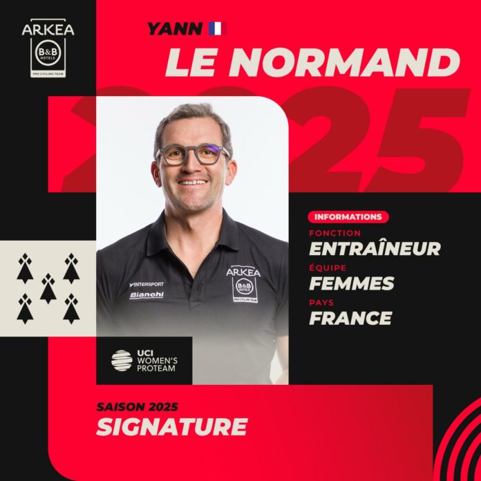 Yann Le Normand nouvel entraîneur de l'équipe Arkea B&B Hotels féminine