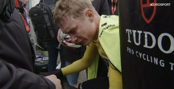 Paris Nice 2025 jonas vingeraard souffrant après sa chute