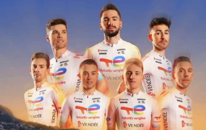 Paris Nice 2025 Le Team Total Energies avec Anthony Turgis et Emilien Jeannière