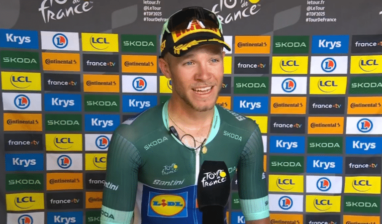 Tour de France 2025, étape 8 : Jonathan Milan : « Gagner avec le maillot vert, c’est encore plus spécial »