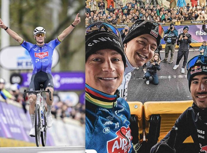 Omloop Nieuwsblad 2026 Mathieu van der Poel s'impose en solitaire au sommet du Mur