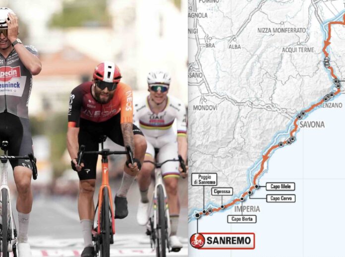 Milan San Remo 2026 parcours engagés favoris startlist diffusion direct TV