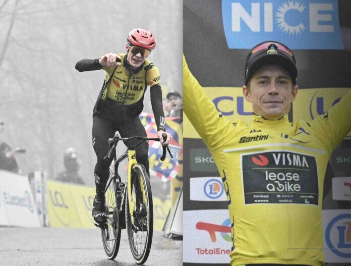 Paris Nice 2026 Vingegaaard s'offre l'étape 4 et le maillot jaune après le chaos
