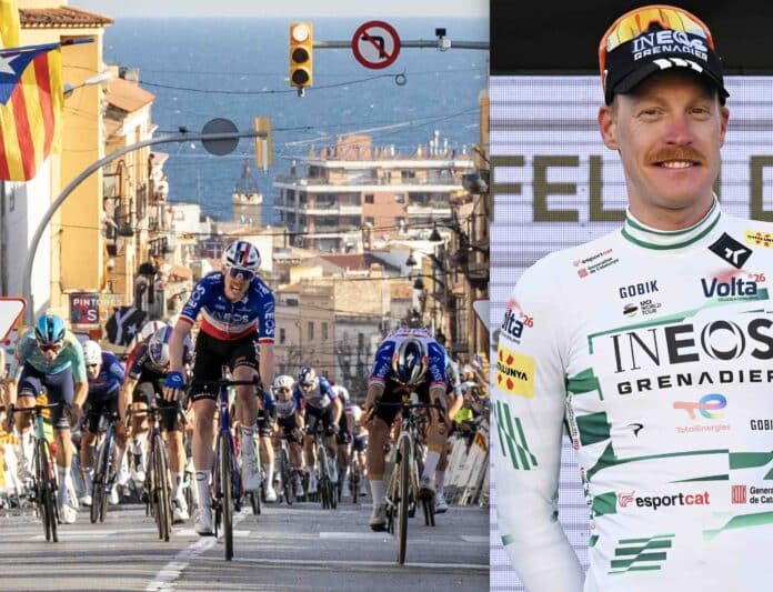 Tour de Catalogne 2026 étape 1 Dorian Godon bat Remco Evenepoel à la photo finish