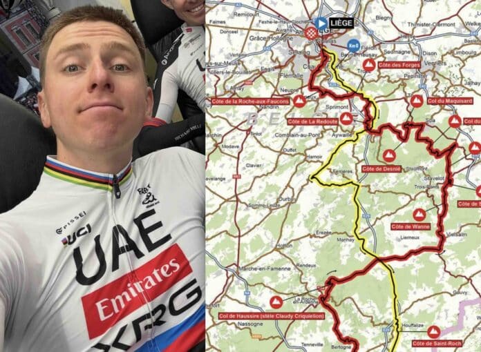 Liège Bastogne Liège 2026 favoris parcours TV direct Pogacar Seixas Evenepoel