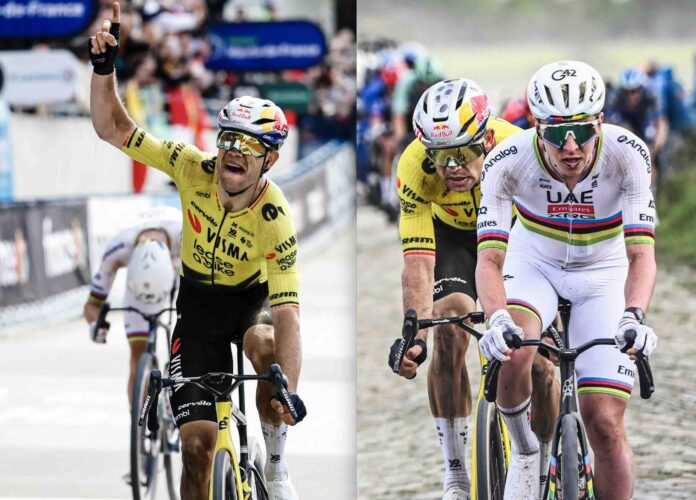Paris Roubaix 2026 Van Aert domine Pogacar au sprint classement