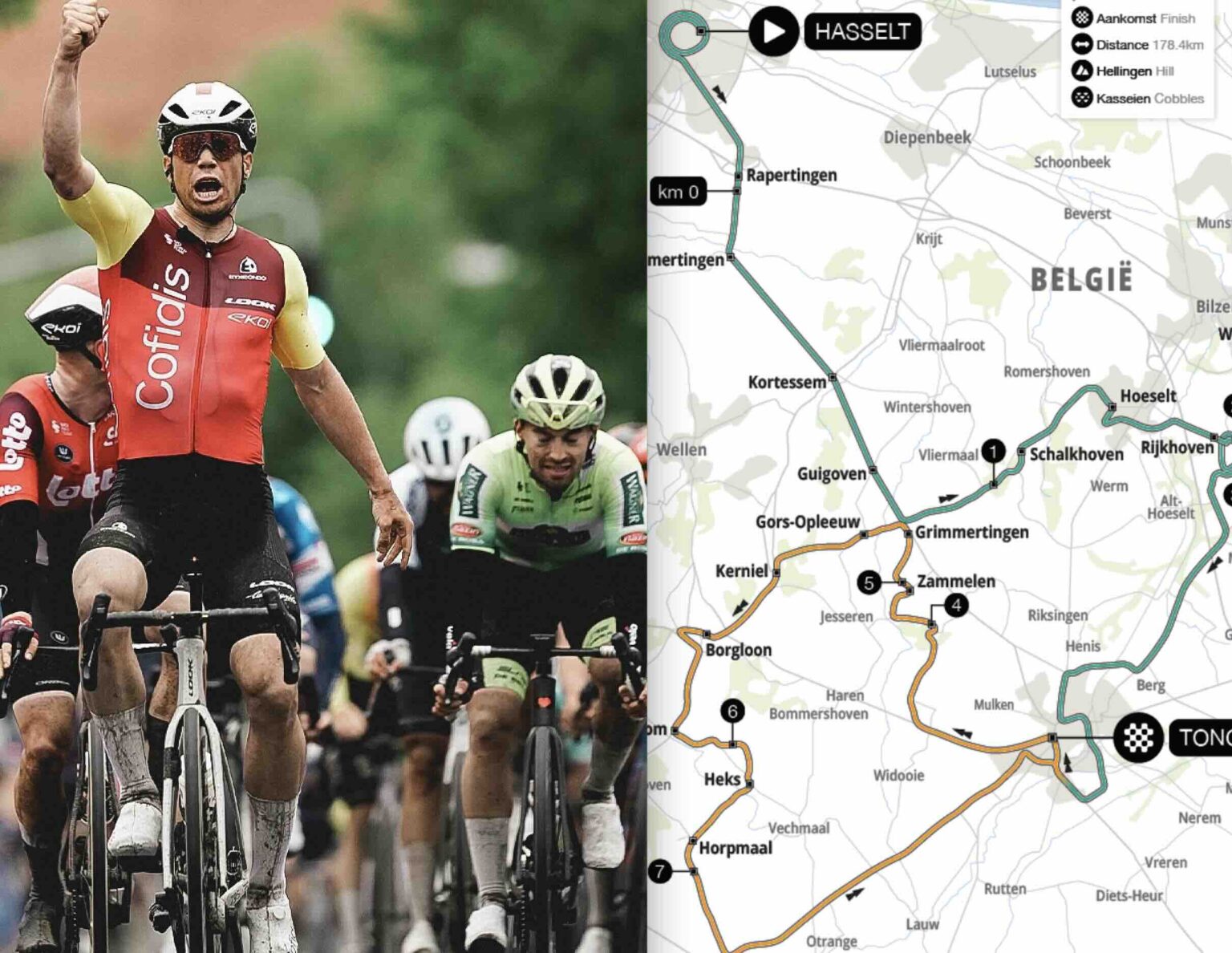 Tour Ronde Map Ronde van Limburg - Tour du Limbourg 2026 : parcours, favoris, engagés ...