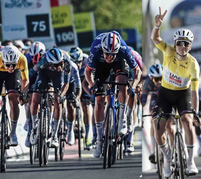 Tour de Romandie 2026 Tadej Pogacar écrase le sprint et remporte sa 2e victoire d'étape à Vucherens
