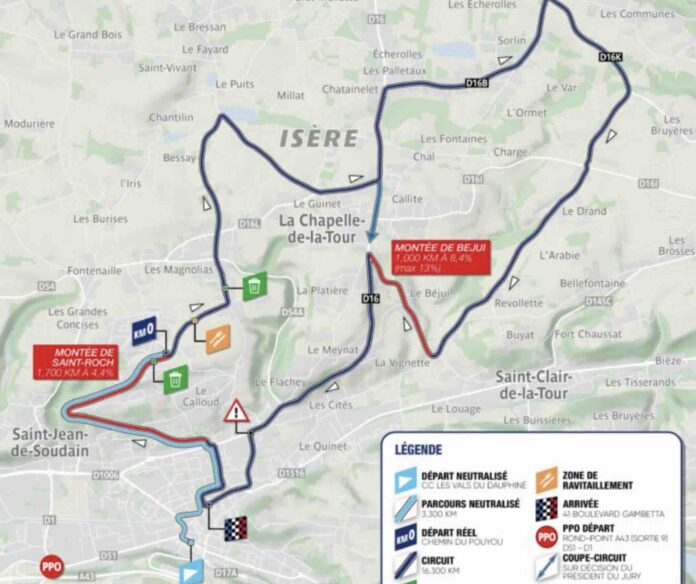 Championnat France 2026 parcours profil TV tout savoir course en ligne La Tour du Pin