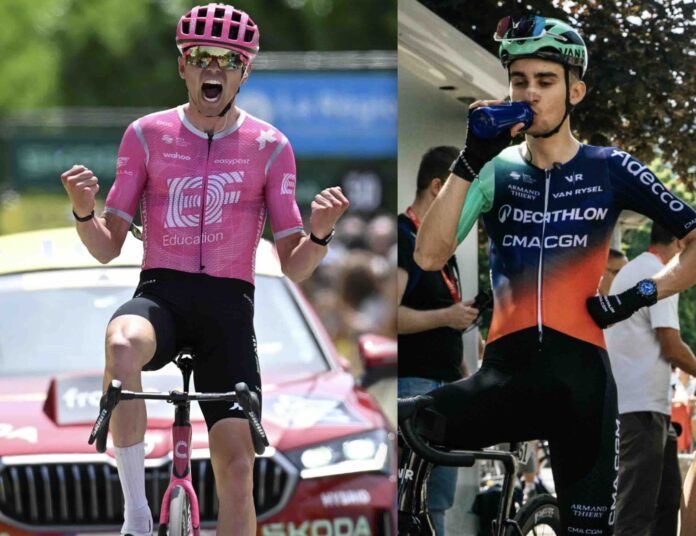 Tour Auvergne Rhône Alpes 2026 Alex Baudin remporte la 1ère étape Seixas temporise