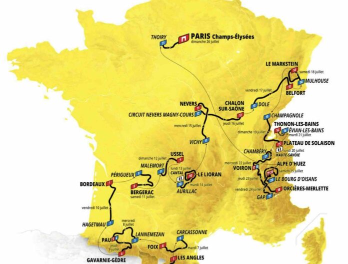 Tour de France 2026 le parcours officiel complet 21 étapes 3333 km 54000 m D+
