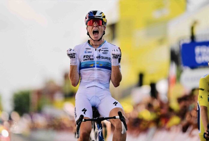 Tour de France Femmes 2026 étape 5 Demi Vollering gagne à Belleville Reusser en jaune Ferrand Prevot coule