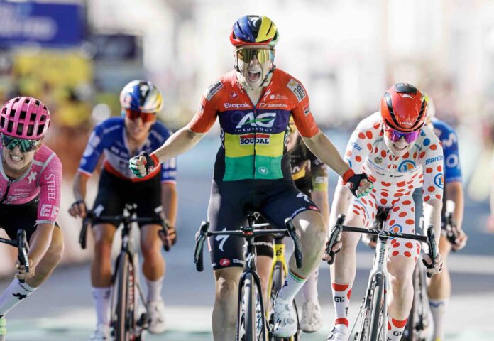 Tour de France Femmes 2026 étape 6 Kim Le Court Pienaar gagne à Tournon Reusser en jaune