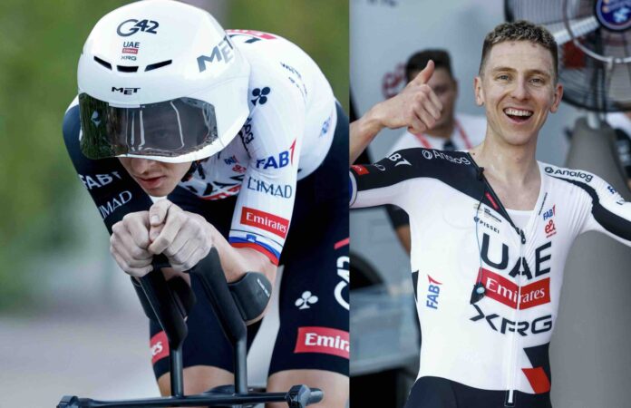 Vuelta 2026 étape 1 Tadej Pogacar gagne le chrono de Monaco 9 centièmes maillot rouge